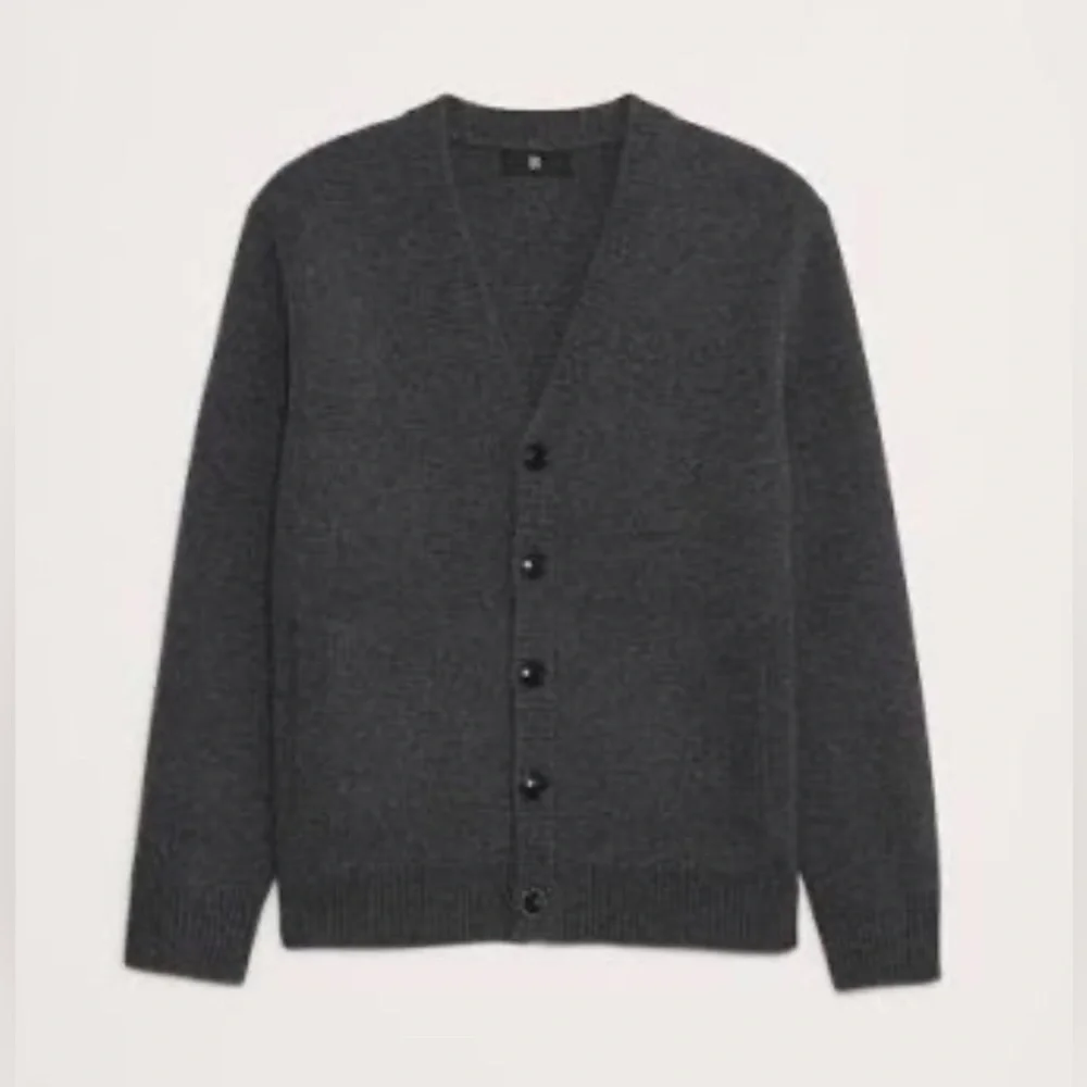 NWT Banana Republic Relaxed Wool Blend Gray Cardigan Sweater Sz S (#513230)